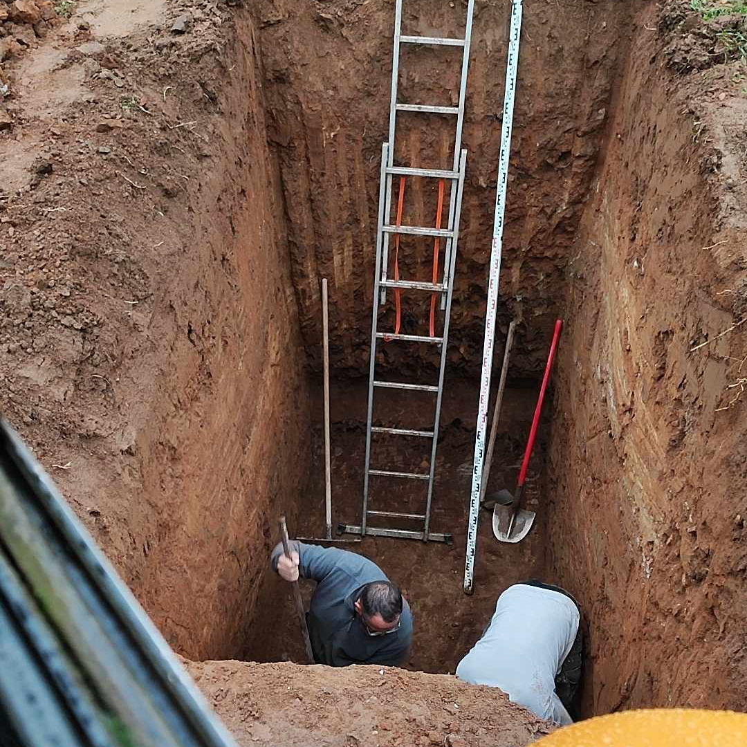 Pose d'une micro station béton
